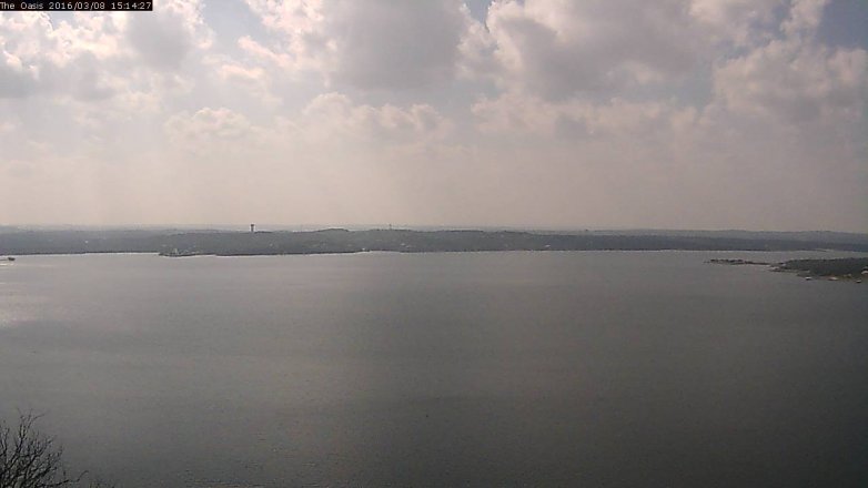 Lake Travis webcam, March 8, 2016 2:20 PM CT