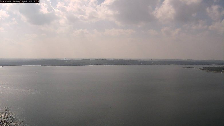 Lake Travis webcam, March 8, 2016 2:25 PM CT