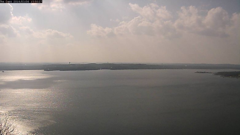 Lake Travis webcam, March 8, 2016 2:55 PM CT