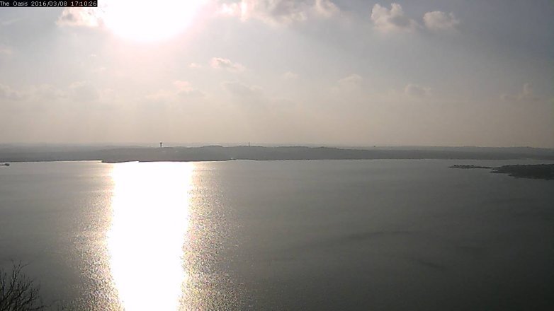 Lake Travis webcam, March 8, 2016 4:15 PM CT
