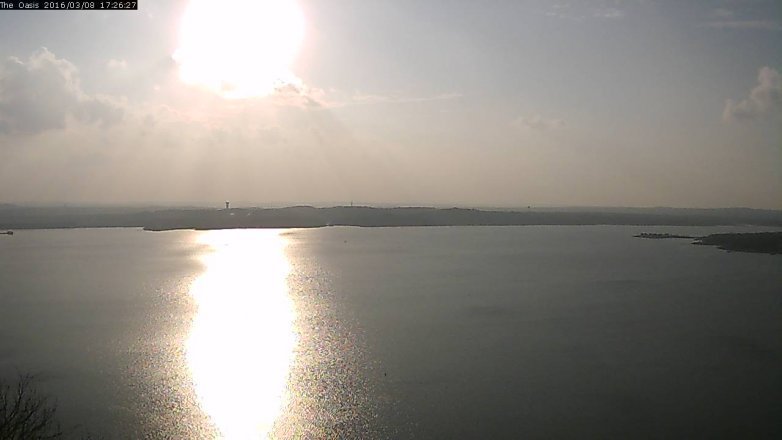 Lake Travis webcam, March 8, 2016 4:35 PM CT