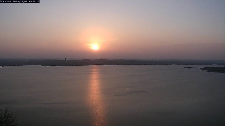 Lake Travis webcam, March 8, 2016 5:25 PM CT