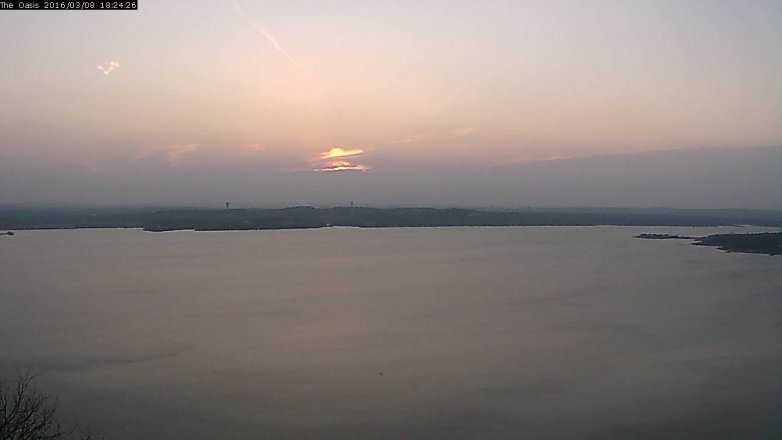 Lake Travis webcam, March 8, 2016 5:30 PM CT