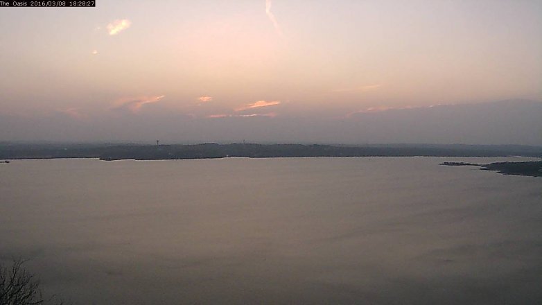 Lake Travis webcam, March 8, 2016 5:35 PM CT