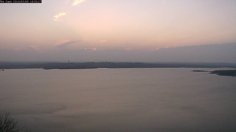 Lake Travis webcam, March 8, 2016 5:40 PM CT
