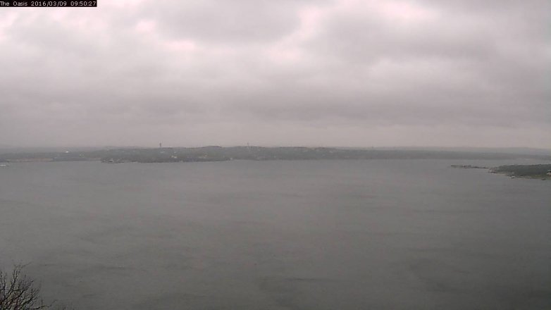 Lake Travis webcam, March 9, 2016 9:00 AM CT
