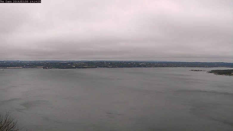 Lake Travis webcam, March 9, 2016 1:20 PM CT