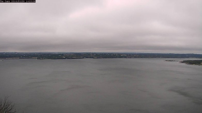 Lake Travis webcam, March 9, 2016 1:30 PM CT