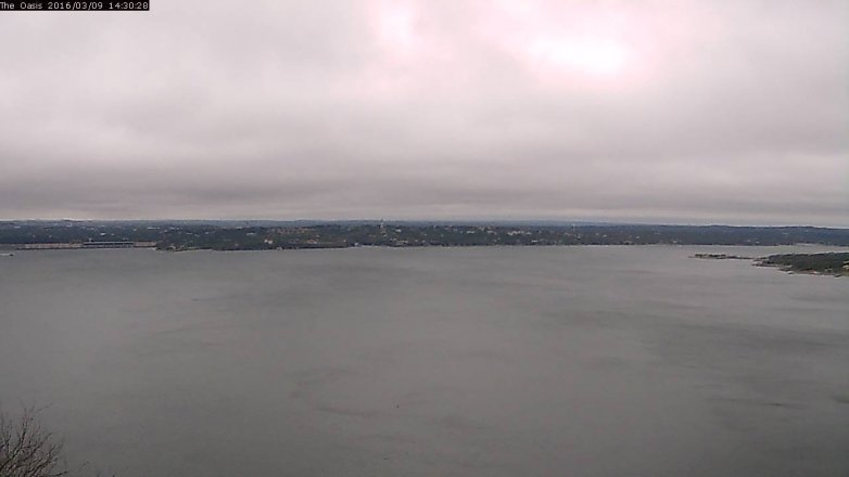Lake Travis webcam, March 9, 2016 1:35 PM CT