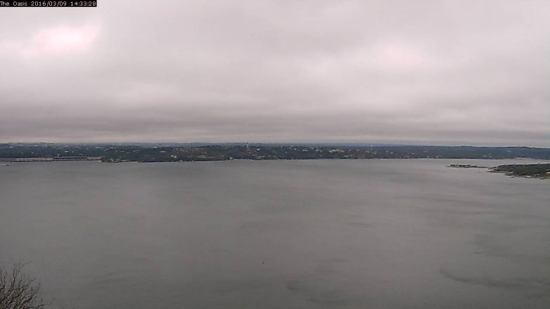 Lake Travis webcam, March 9, 2016 1:40 PM CT