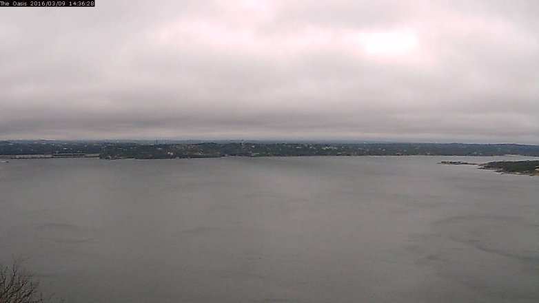 Lake Travis webcam, March 9, 2016 1:45 PM CT