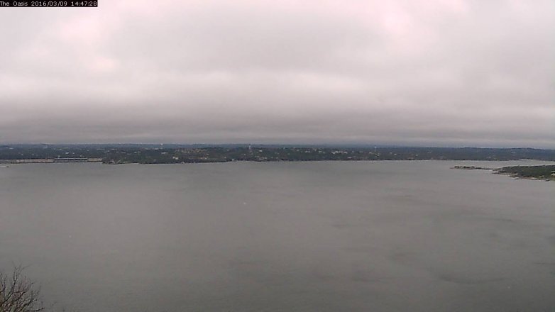 Lake Travis webcam, March 9, 2016 1:55 PM CT
