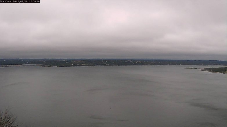 Lake Travis webcam, March 9, 2016 2:05 PM CT