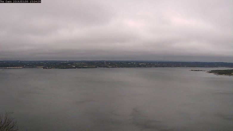 Lake Travis webcam, March 9, 2016 2:10 PM CT