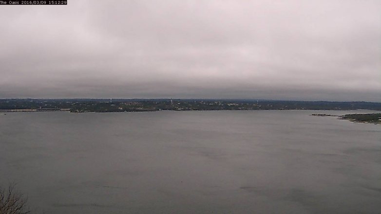 Lake Travis webcam, March 9, 2016 2:20 PM CT