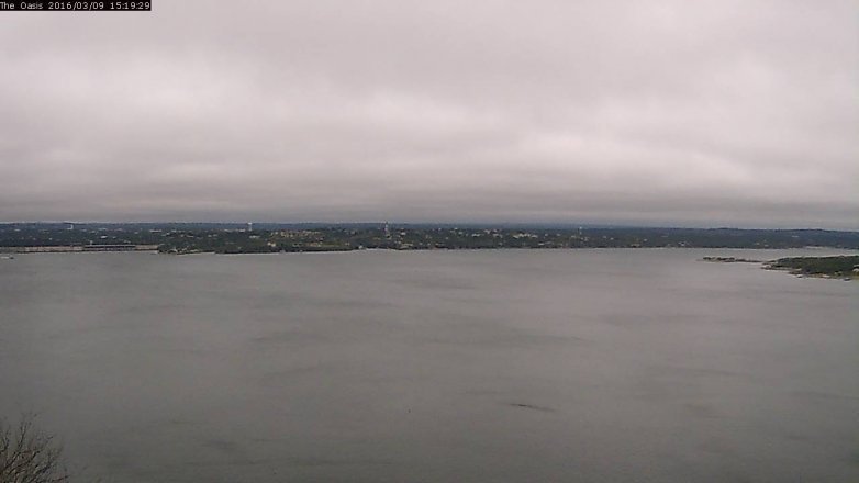 Lake Travis webcam, March 9, 2016 2:25 PM CT