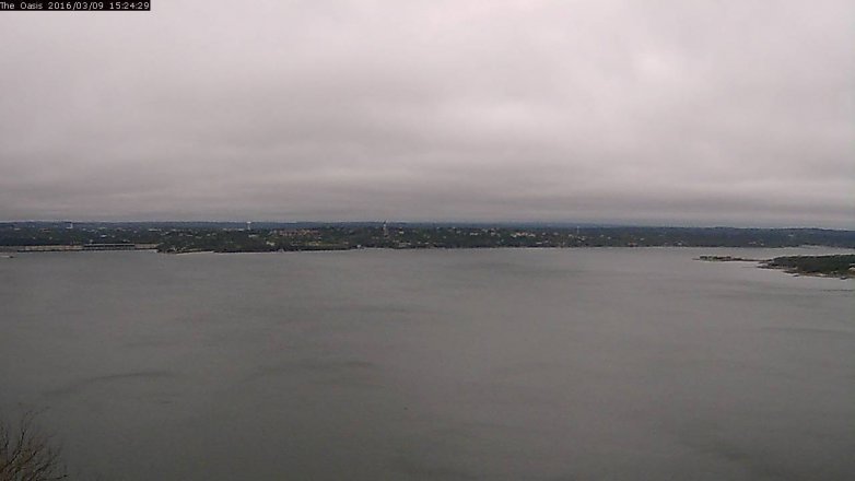 Lake Travis webcam, March 9, 2016 2:30 PM CT