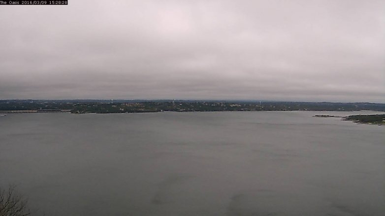Lake Travis webcam, March 9, 2016 2:35 PM CT