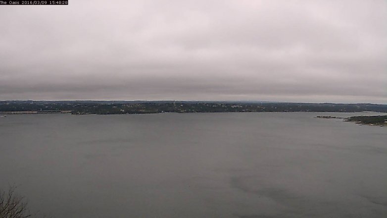 Lake Travis webcam, March 9, 2016 2:55 PM CT