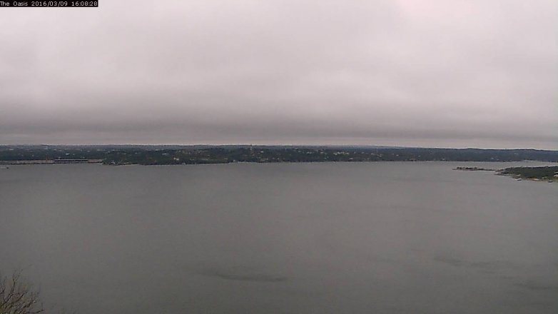 Lake Travis webcam, March 9, 2016 3:15 PM CT