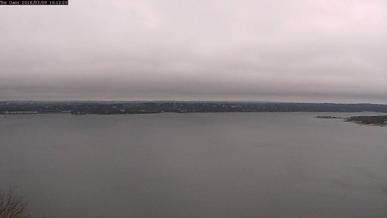 Lake Travis webcam, March 9, 2016 3:20 PM CT