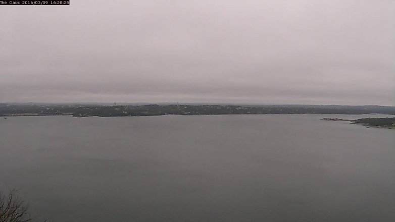 Lake Travis webcam, March 9, 2016 3:35 PM CT