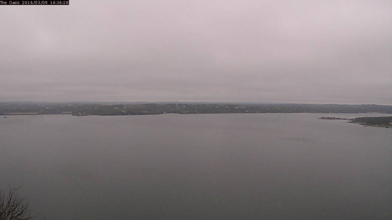 Lake Travis webcam, March 9, 2016 3:40 PM CT