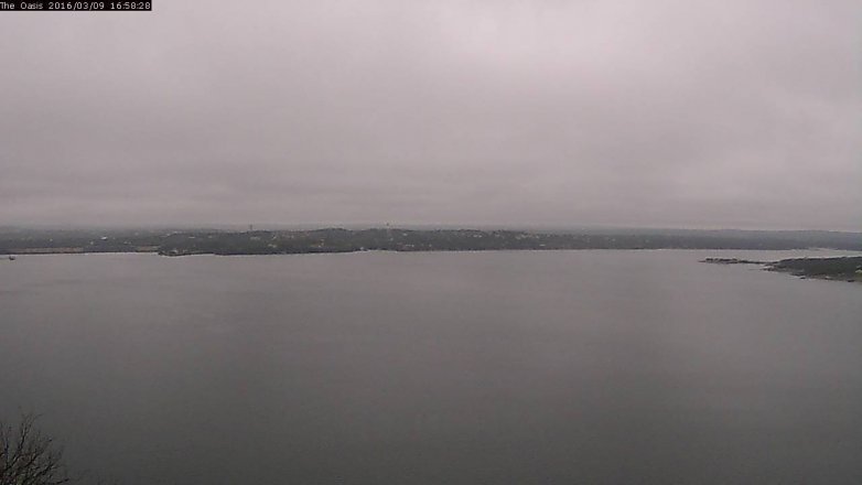 Lake Travis webcam, March 9, 2016 4:05 PM CT