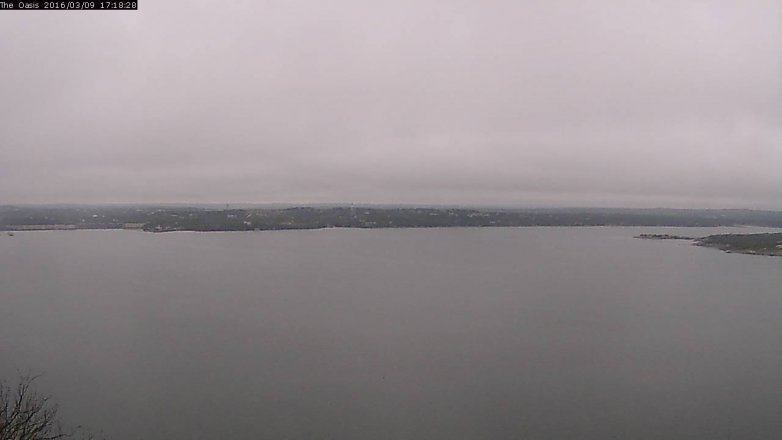 Lake Travis webcam, March 9, 2016 4:25 PM CT