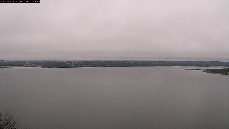 Lake Travis webcam, March 9, 2016 4:40 PM CT