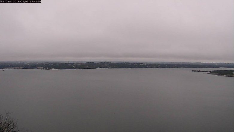 Lake Travis webcam, March 9, 2016 4:50 PM CT