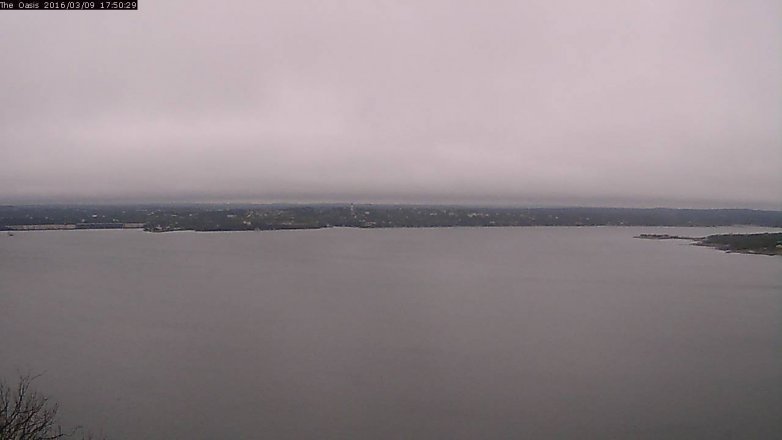 Lake Travis webcam, March 9, 2016 4:55 PM CT