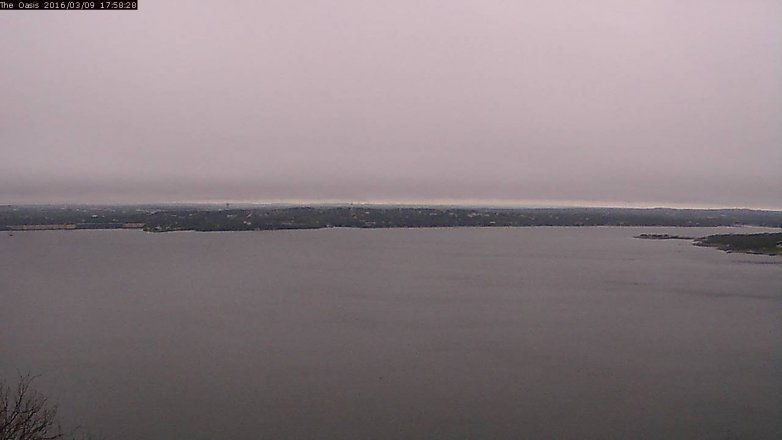 Lake Travis webcam, March 9, 2016 5:05 PM CT