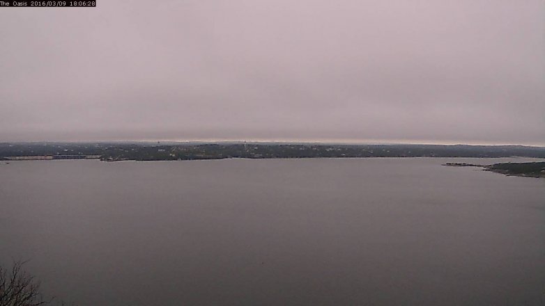 Lake Travis webcam, March 9, 2016 5:10 PM CT