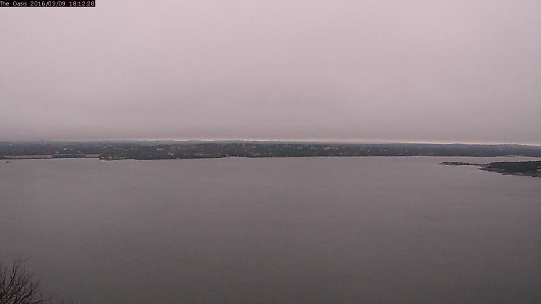 Lake Travis webcam, March 9, 2016 5:20 PM CT