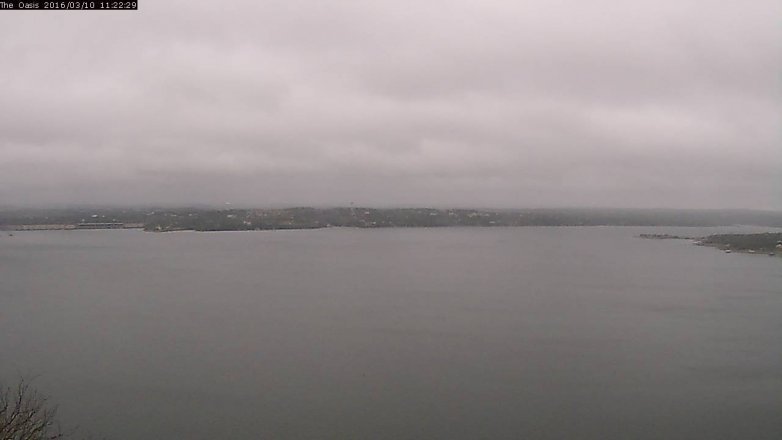 Lake Travis webcam, March 10, 2016 10:30 AM CT