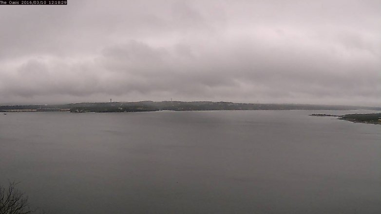 Lake Travis webcam, March 10, 2016 11:25 AM CT