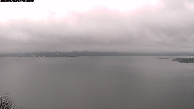 Lake Travis webcam, March 10, 2016 2:20 PM CT