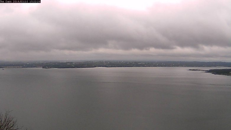 Lake Travis webcam, March 10, 2016 2:30 PM CT