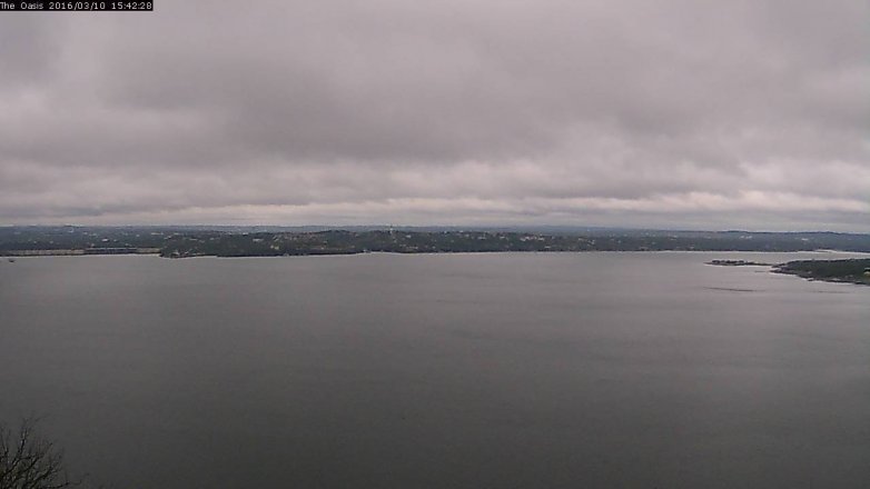 Lake Travis webcam, March 10, 2016 2:50 PM CT