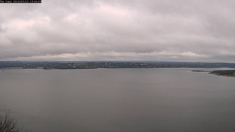 Lake Travis webcam, March 10, 2016 2:55 PM CT
