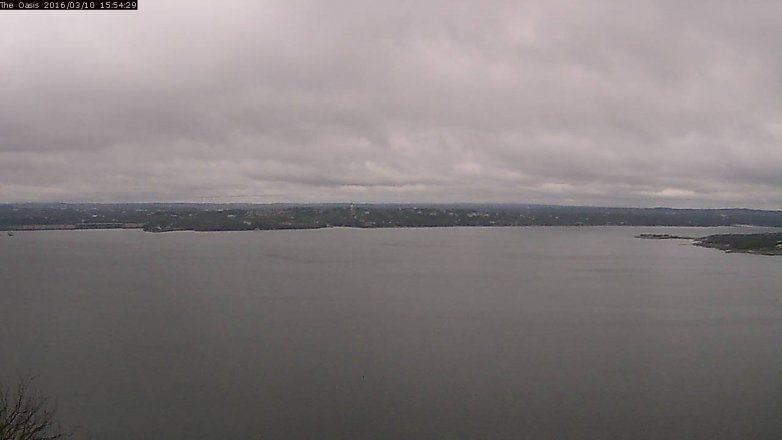 Lake Travis webcam, March 10, 2016 3:00 PM CT
