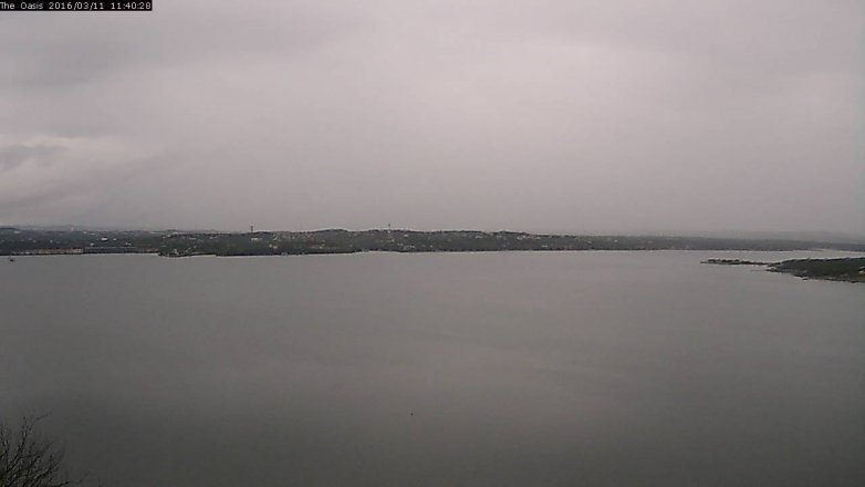 Lake Travis webcam, March 11, 2016 10:45 AM CT
