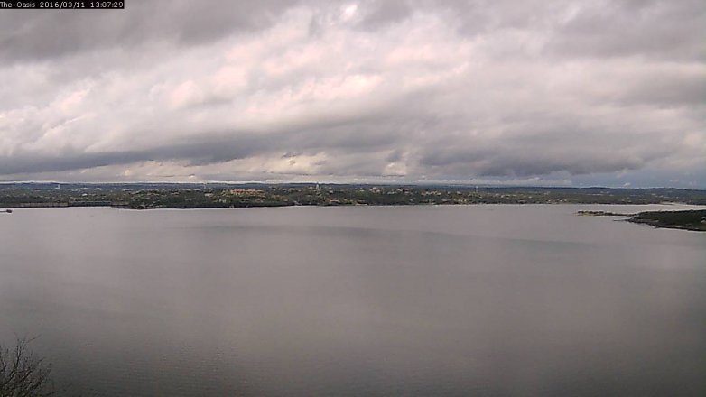 Lake Travis webcam, March 11, 2016 12:15 PM CT