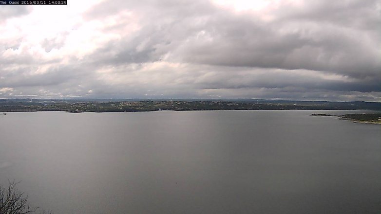 Lake Travis webcam, March 11, 2016 1:05 PM CT