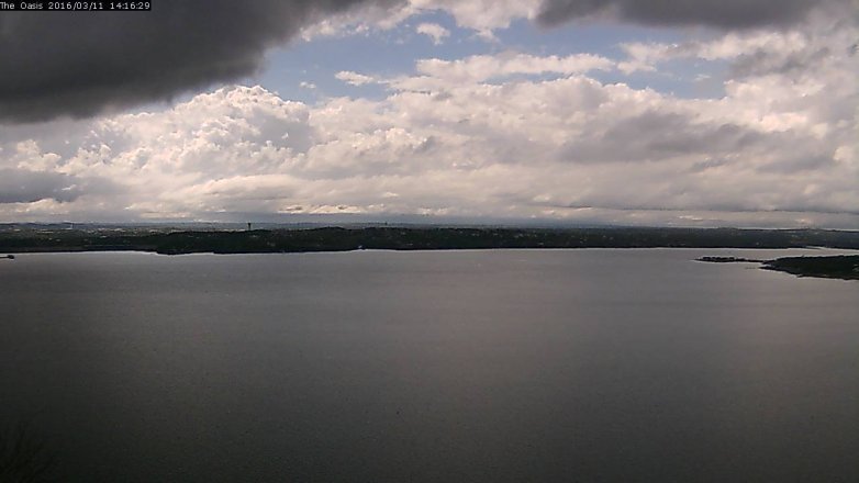 Lake Travis webcam, March 11, 2016 1:25 PM CT