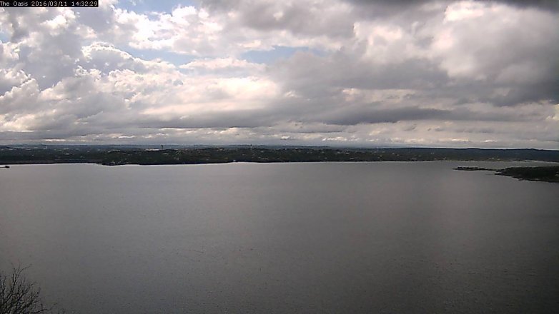 Lake Travis webcam, March 11, 2016 1:40 PM CT