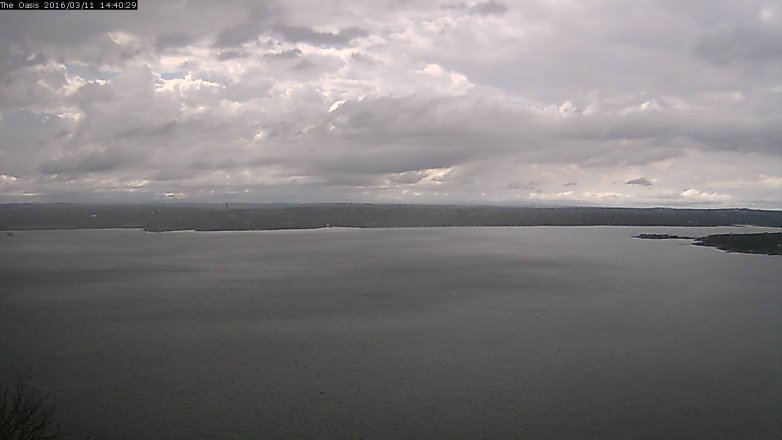 Lake Travis webcam, March 11, 2016 1:45 PM CT