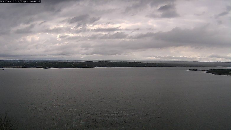 Lake Travis webcam, March 11, 2016 1:55 PM CT
