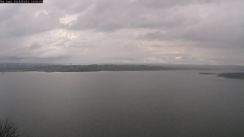 Lake Travis webcam, March 11, 2016 2:10 PM CT